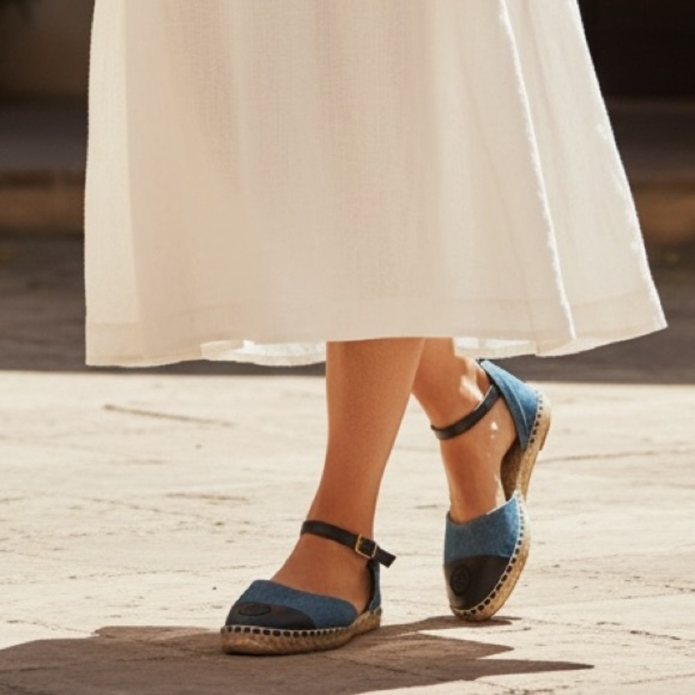 Tory Burch Ankle Strap Espadrille size 8